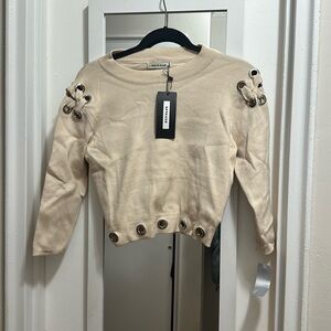 Small Neutral Cropped Sweater
